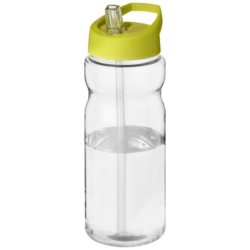Bouteille de sport à couvercle 650ml personnalisée H2O Active® Base Translucide et Citron vert